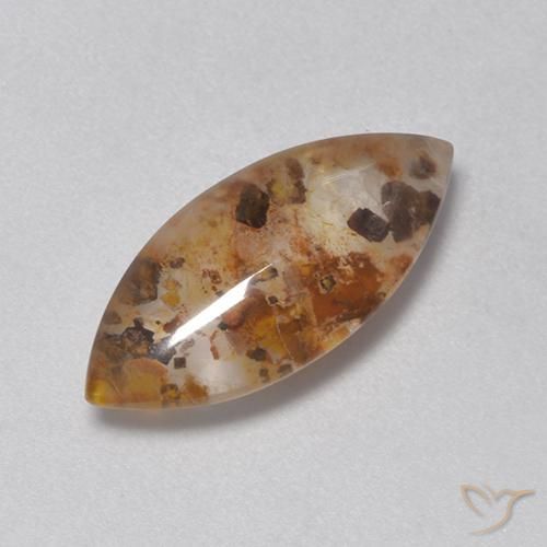 9,17 ctw natürlicher Mehrfarbig Quarz mit Markasit, Marquise, Transparent
