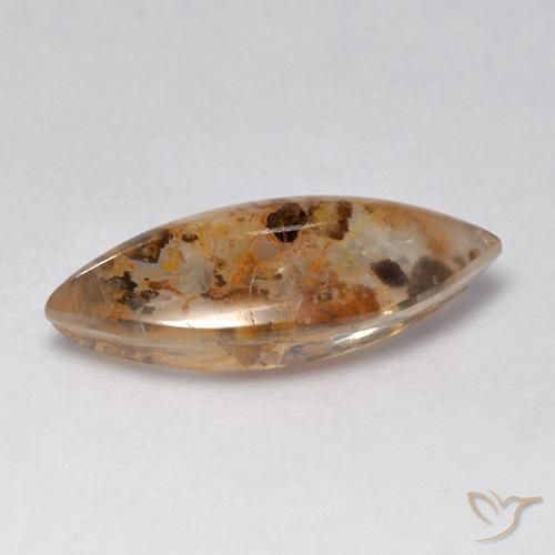 9,17 ctw natürlicher Mehrfarbig Quarz mit Markasit, Marquise, Transparent