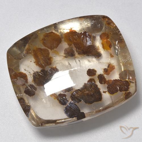 28.55ct Natürlicher Mehrfarbig Quarz mit Markasit, Kissen, Transparent