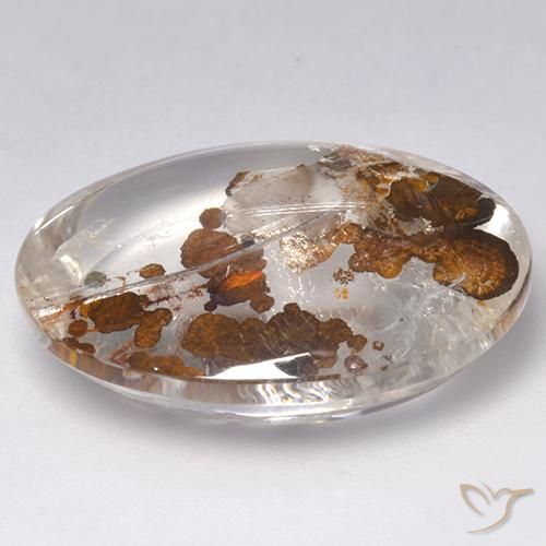 9,17 ctw natürlicher Mehrfarbig Quarz mit Markasit, Oval, Transparent
