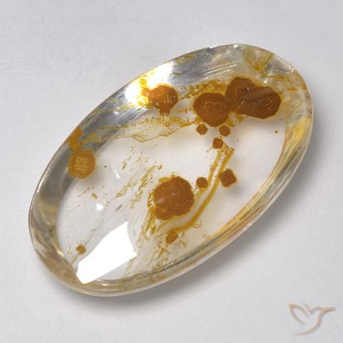 27.58ct Natürlicher Mehrfarbig Quarz mit Markasit, Oval, Transparent