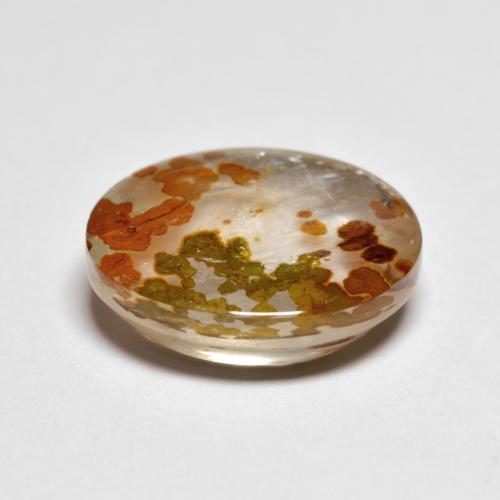 9,17 ctw natürlicher Mehrfarbig Quarz mit Markasit, Oval Schliff, Transparent