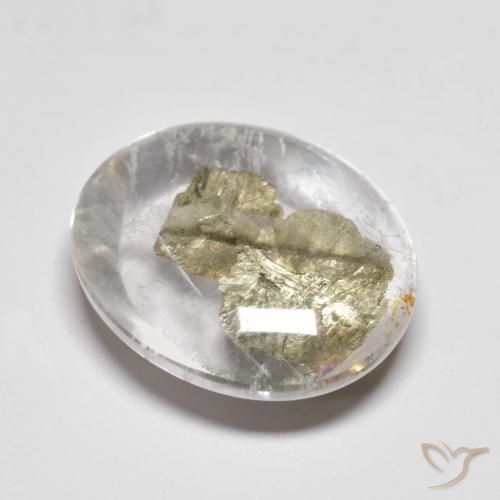 10.68ct Natürlicher Mehrfarbig Quarz mit Markasit, Oval, Transparent