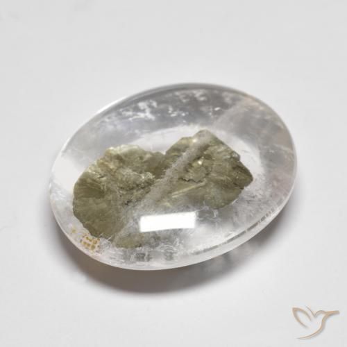 9,17 ctw natürlicher Mehrfarbig Quarz mit Markasit, Oval, Transparent