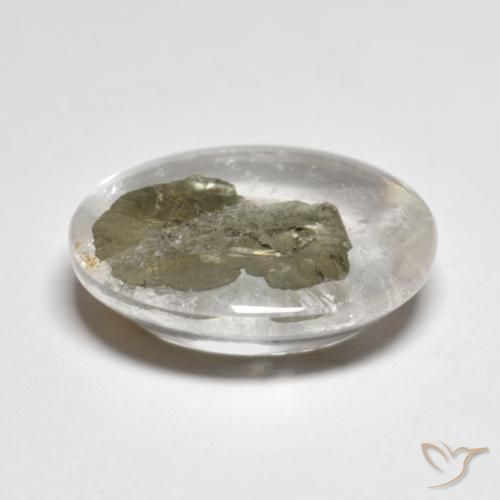 9,17 ctw natürlicher Mehrfarbig Quarz mit Markasit, Oval, Transparent