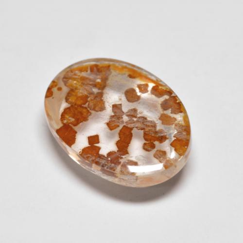 9,17 ctw natürlicher Mehrfarbig Quarz mit Markasit, Oval Schliff, Transparent