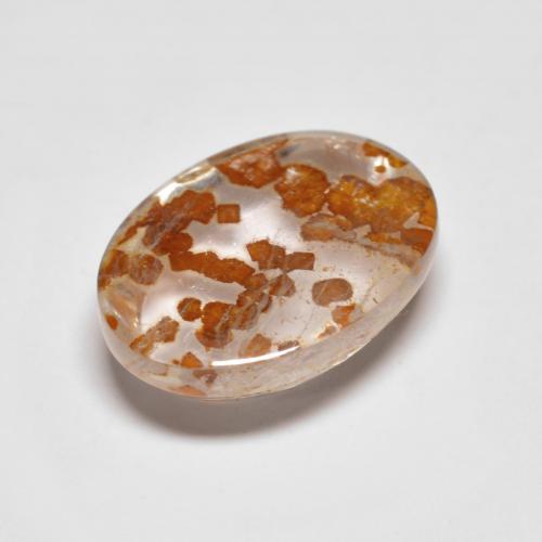 9,17 ctw natürlicher Mehrfarbig Quarz mit Markasit, Oval Schliff, Transparent