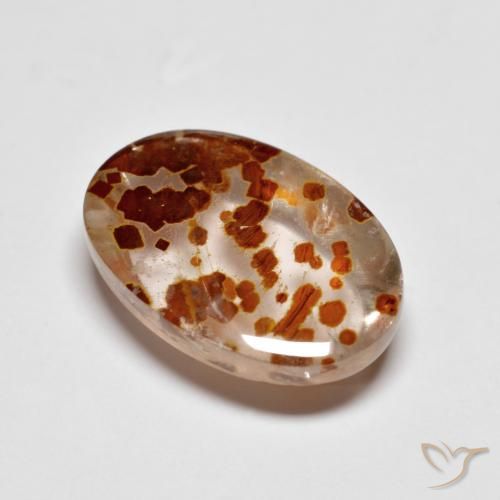 6.22ct Natürlicher Mehrfarbig Quarz mit Markasit, Oval, Transparent