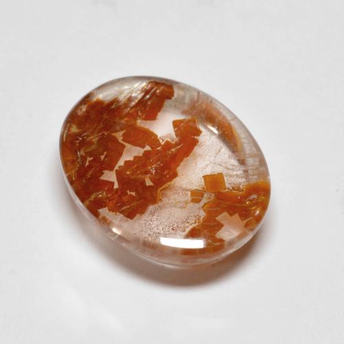 9,17 ctw natürlicher Mehrfarbig Quarz mit Markasit, Oval Schliff, Transparent