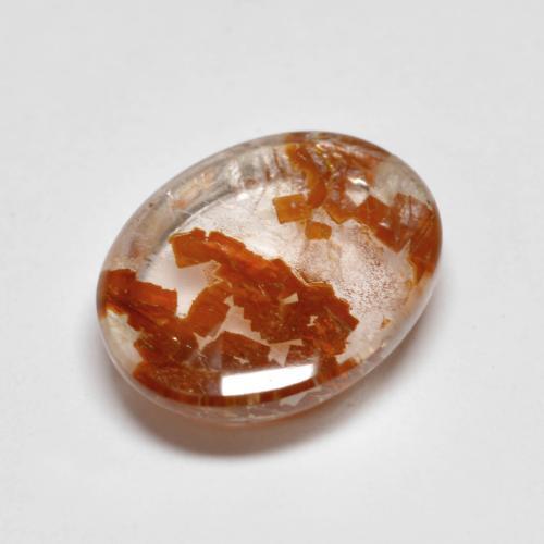 9,17 ctw natürlicher Mehrfarbig Quarz mit Markasit, Oval Schliff, Transparent