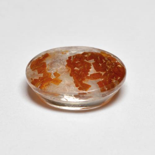 9,17 ctw natürlicher Mehrfarbig Quarz mit Markasit, Oval Schliff, Transparent