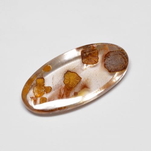 9,17 ctw natürlicher Mehrfarbig Quarz mit Markasit, Oval Schliff, Transparent