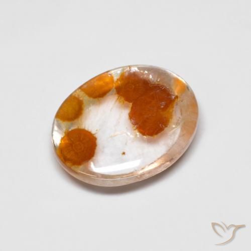 2.39ct Natürlicher Mehrfarbig Quarz mit Markasit, Oval, Transparent