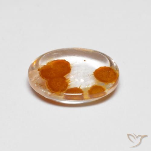 9,17 ctw natürlicher Mehrfarbig Quarz mit Markasit, Oval, Transparent