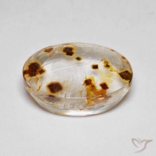 9,17 ctw natürlicher Mehrfarbig Quarz mit Markasit, Oval, Transparent
