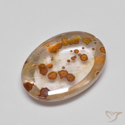 9,17 ctw natürlicher Mehrfarbig Quarz mit Markasit, Oval, Transparent