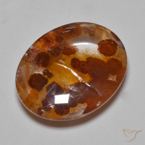 9,17 ctw natürlicher Mehrfarbig Quarz mit Markasit, Oval, Transparent