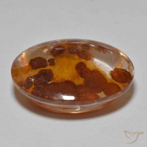 9,17 ctw natürlicher Mehrfarbig Quarz mit Markasit, Oval, Transparent