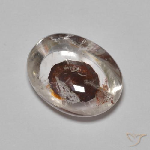 6.33ct Natürlicher Mehrfarbig Quarz mit Markasit, Oval, Transparent