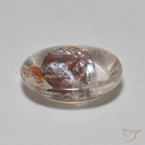 9,17 ctw natürlicher Mehrfarbig Quarz mit Markasit, Oval, Transparent