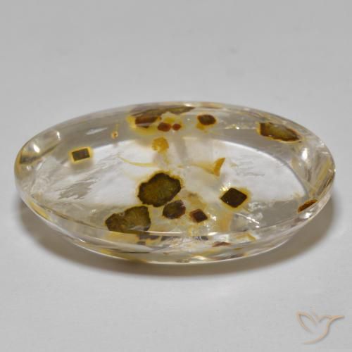 9,17 ctw natürlicher Mehrfarbig Quarz mit Markasit, Oval, Transparent