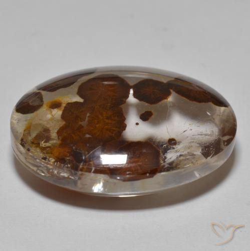 9,17 ctw natürlicher Mehrfarbig Quarz mit Markasit, Oval, Transparent