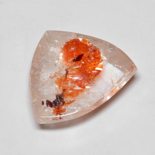 13,35 ctw natürlicher mehrfarbiger Quarz mit Markasit, Fantasieschliff, Transparent
