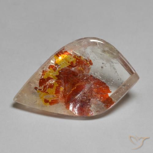 15.45ct Natürlicher Mehrfarbig Quarz mit Markasit, Fantasie, Transparent