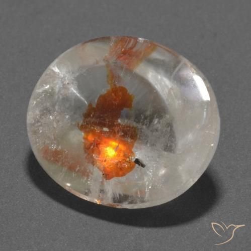 19.66ct Natürlicher Mehrfarbig Quarz mit Markasit, Oval, Transparent