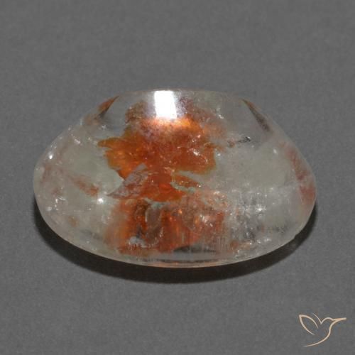 9,17 ctw natürlicher Mehrfarbig Quarz mit Markasit, Oval, Transparent