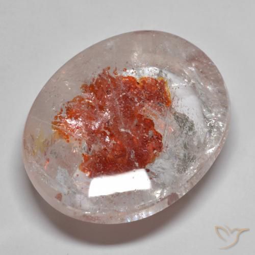 44.02ct Natürlicher Mehrfarbig Quarz mit Markasit, Oval, Transparent