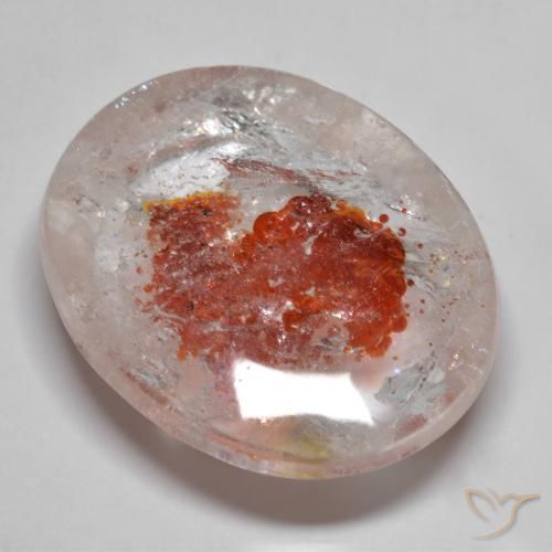 9,17 ctw natürlicher Mehrfarbig Quarz mit Markasit, Oval, Transparent