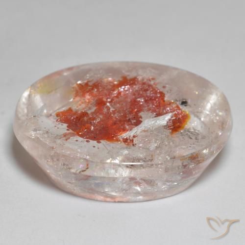 9,17 ctw natürlicher Mehrfarbig Quarz mit Markasit, Oval, Transparent