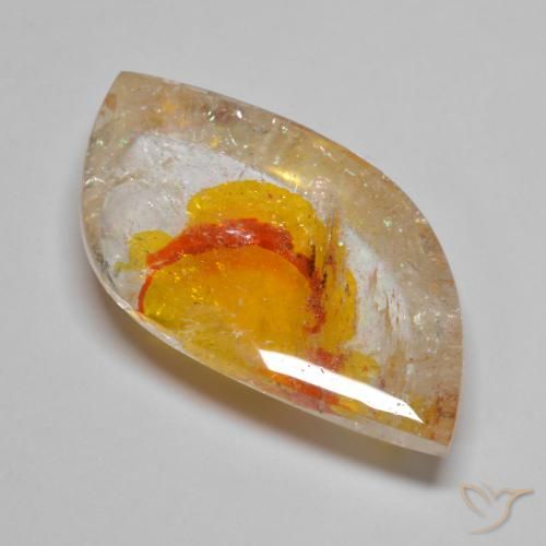 26.91ct Natürlicher Mehrfarbig Quarz mit Markasit, Fantasie, Transparent