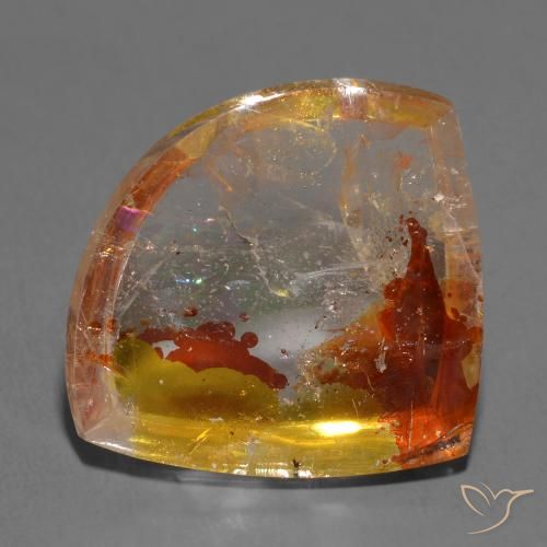12.42ct Natürlicher Mehrfarbig Quarz mit Markasit, Fantasie, Transparent