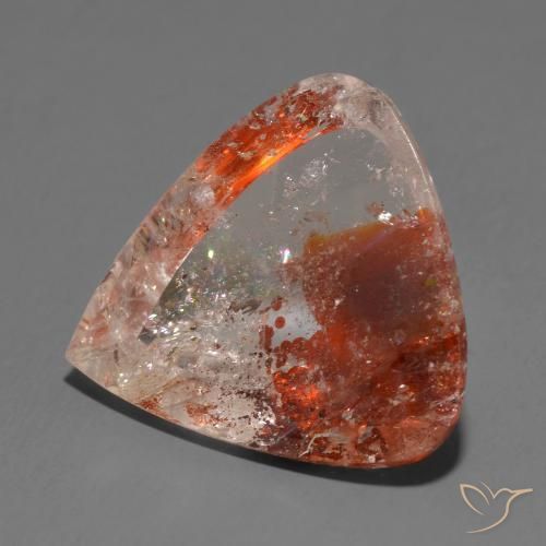 9,17 ctw natürlicher Mehrfarbig Quarz mit Markasit, Birnenform, Transparent