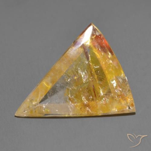 14.28ct Natürlicher Mehrfarbig Quarz mit Markasit, Trillion, Transparent
