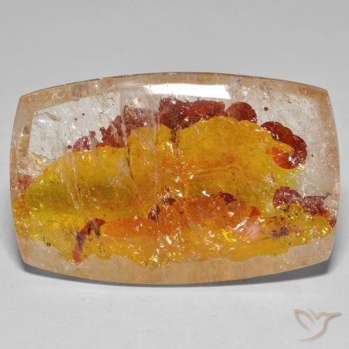 63.38ct Natürlicher Mehrfarbig Quarz mit Markasit, Kissen, Transparent