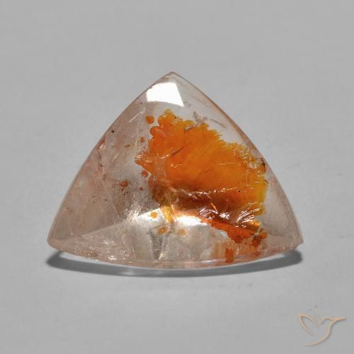 6.50ct Natürlicher Mehrfarbig Quarz mit Markasit, Trillion, Transparent