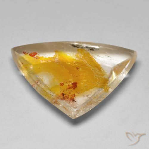 9,17 ctw natürlicher gold-gelb Quarz mit Markasit, Trillion, Transparent