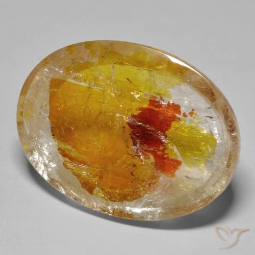 37.40ct Natürlicher Mehrfarbig Quarz mit Markasit, Oval, Transparent