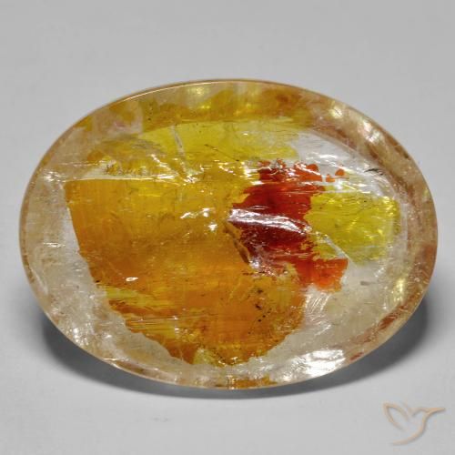 9,17 ctw natürlicher Mehrfarbig Quarz mit Markasit, Oval, Transparent