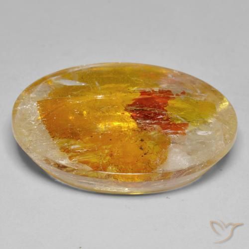 9,17 ctw natürlicher Mehrfarbig Quarz mit Markasit, Oval, Transparent