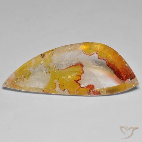 9,17 ctw natürlicher Orange-Gold Quarz mit Markasit, Fantasie, Transparent