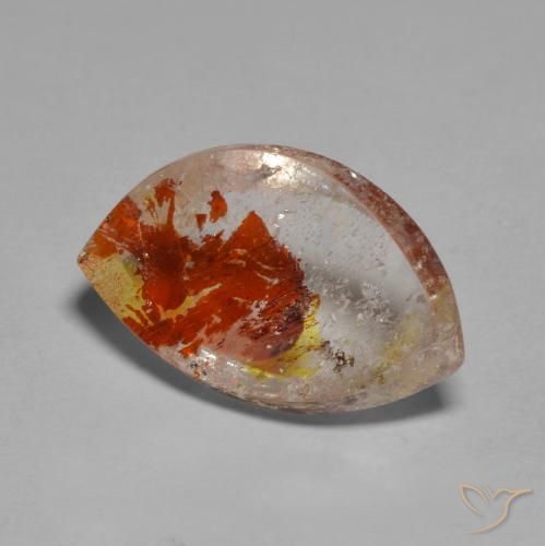 6.92ct Natürlicher Mehrfarbig Quarz mit Markasit, Fantasie, Transparent