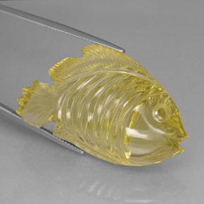 80,06 ctw natürlicher gelber Quarz, Transparent, Transparent / Lichtdurchlässig
