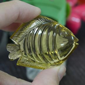105,35 ctw natürlicher gelber Quarz, Fantasieschliff, Transparent
