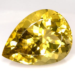 126,30 ctw natürlicher gelber Quarz, Birnenform, IF