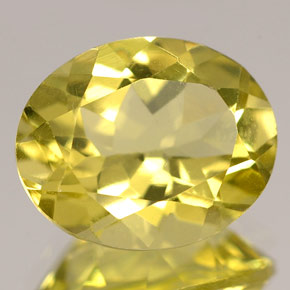 4,07 ctw natürlicher gelber Quarz, Oval Schliff, VVS