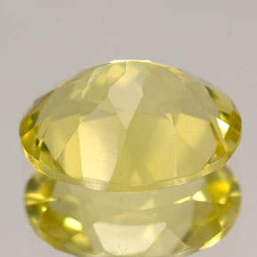4,07 ctw natürlicher gelber Quarz, Oval Schliff, VVS